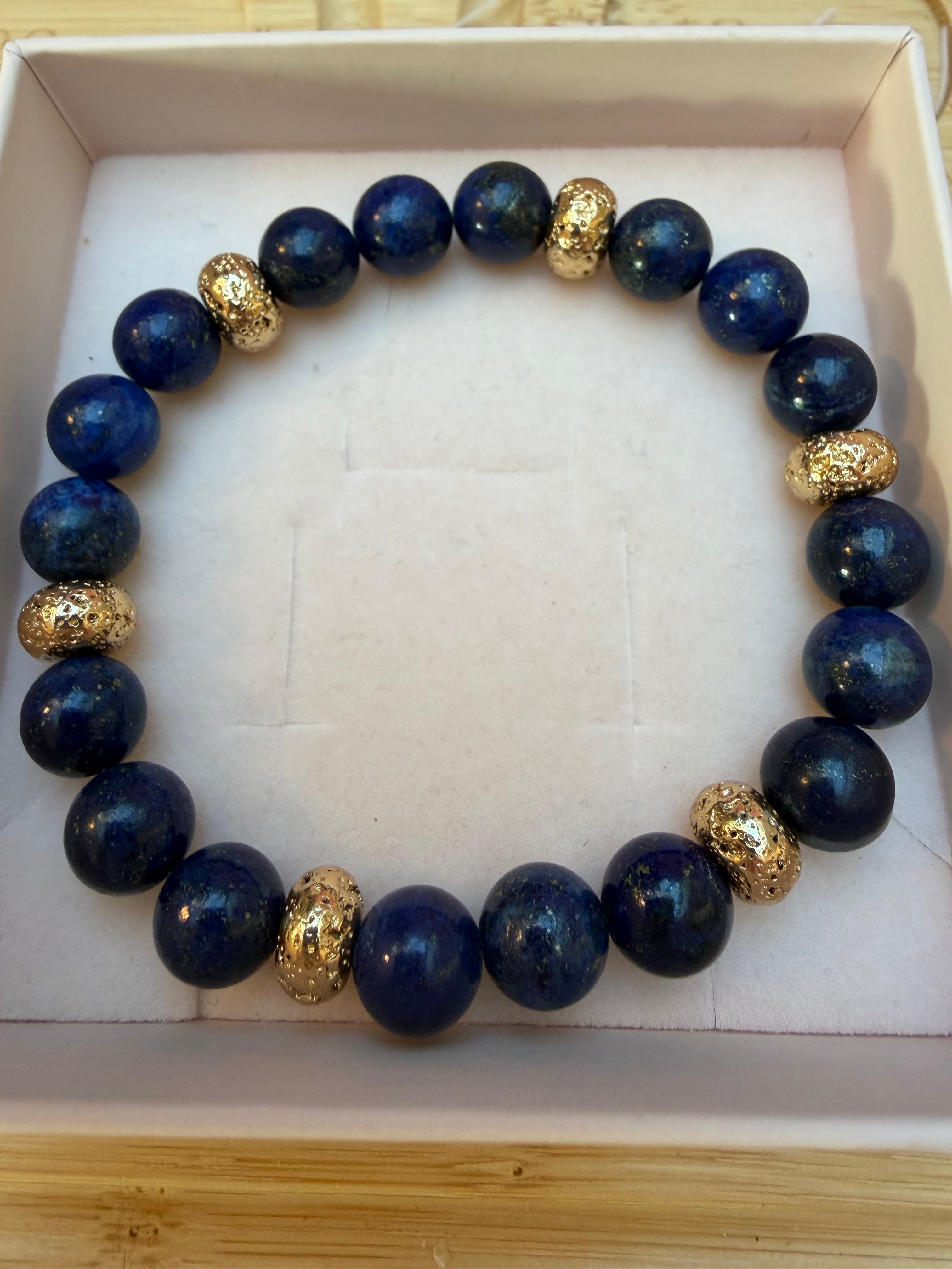 Bransoletka z kamienia naturalnego lapis lazuli
