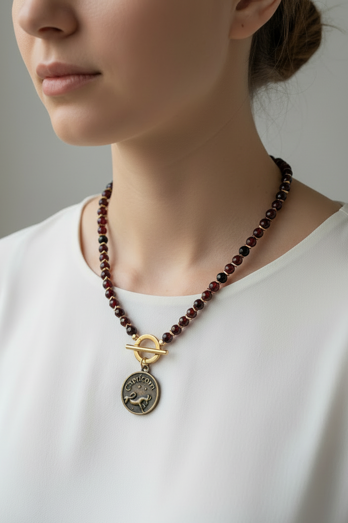 Naszyjnik Zodiakalny Koziorożec